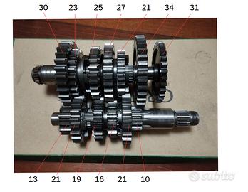 Ingranaggi cambio completo motore Rotax 123