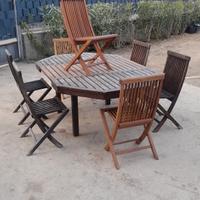 tavolo con sedie da esterno