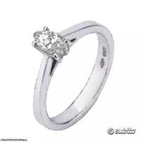 ANELLO SOLITARIO ORO 18kt. DIAMANTE MARQUISE 0,41