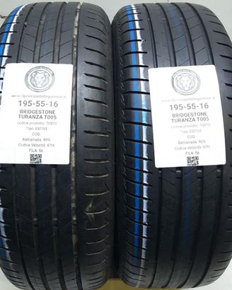 2 GOMME 195 55 16 BRIDGESTONE A70870