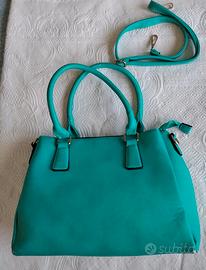 Borsa turchese/verde acqua