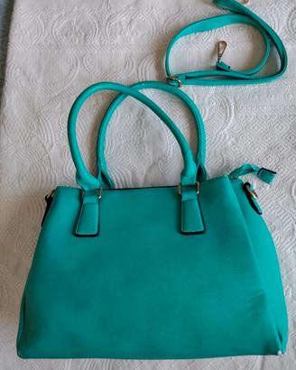 Borsa turchese/verde acqua