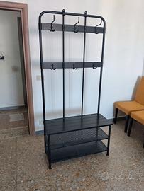 Appendiabiti con scarpiera nero