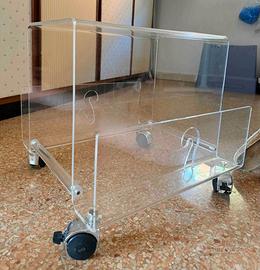 Portariviste/tavolino Quesito in plexigas