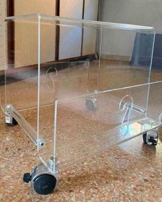 Portariviste/tavolino Quesito in plexigas
