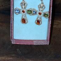 orecchini croce con strass 