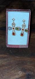 orecchini croce con strass 