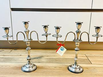 Coppia Candelabri Sheffield epoca vittoriana (1830