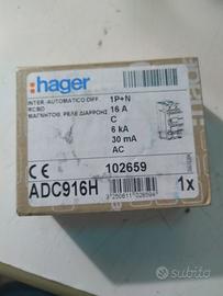 Differenziale magnetotermico 1pn 16a 6k