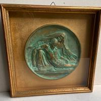 Scultura in gesso dipinto anni 70