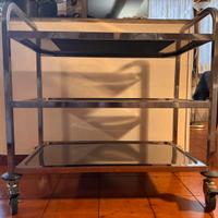 Carrello di servizio inox a 3 ripiani