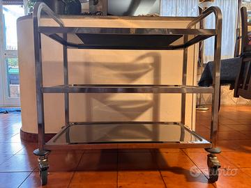 Carrello di servizio inox a 3 ripiani