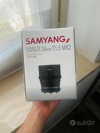 Samyang 24mm T1.5 VDSLR MKII Nikon – NUOVO