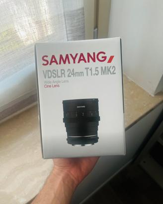 Samyang 24mm T1.5 VDSLR MKII Nikon – NUOVO