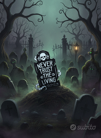 Never Trust The Living Beetlejuice Pin Spilla PLA