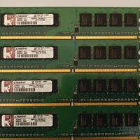 4 moduli Kingston DDR2 KCM633 1GB 800MHz PC2 6400