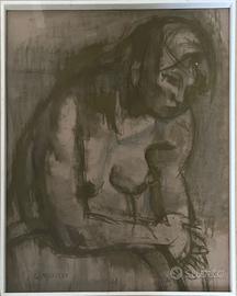 Quadro disegno maestro Gino Moro 1961 Milano