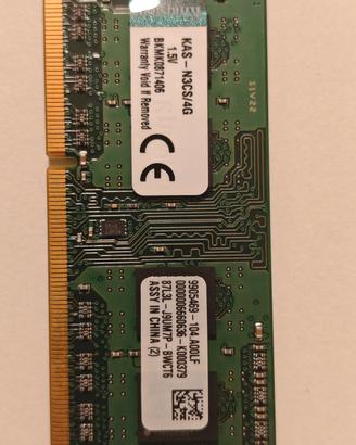 DDR3 SODIMM Kingston 4GB