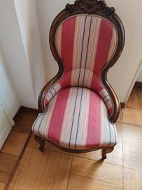 1 divano 6 poltroncine un tavolo Luigi Filippo 800