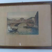 vecchia stampa incorniciata