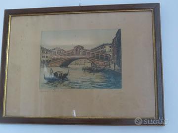 vecchia stampa incorniciata