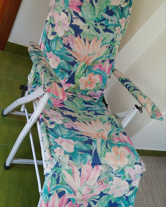 Coppia sedie sdraio imbottite prendisole