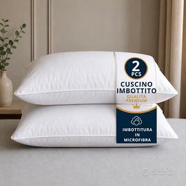 Set 2 Cuscini Letto Premium in Microfibra 50 × 75 