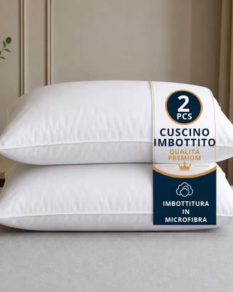 Set 2 Cuscini Letto Premium in Microfibra 50 × 75 