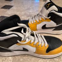 Scarpe Air Jordan 1 Mid n. 41 gialle e nere