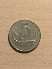 5 LIRE DEL 1955