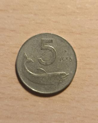5 LIRE DEL 1955