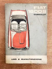 FIAT 1600 S CABRIOLET LIBRETTO USO E MANUTENZIONE