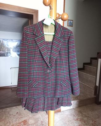 Tailleur in pura lana quadrettato sartoriale