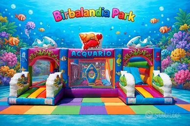 Parco Giochi Gonfiabile con scivolo Arrampicata ec