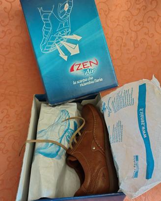 Scarpe uomo ZENAir Made in Italy noce con lacci 45