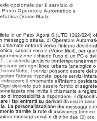 SCHEDA RISPONDITORE URMET PER AGORA' 6