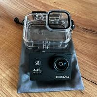 Action cam 4K ultra hd, cooau, custodia subacquea