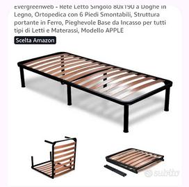 Rete letto a doghe pieghevole