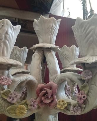 Candelabro Antico  in ceramica firmato Casaurania