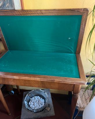 Tavolino antico da poker
