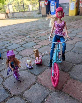 Playset Barbie in Bicicletta con Cagnolini (Spin '