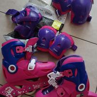 Set completo Pattini roller bambina Xxs 3-7 anni