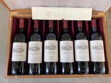 Cassetta di vini verticale ornellaia 2002