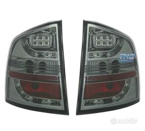 FANALI SKODA OCTAVIA KOMBI 05-13 LED FONDO CROMATO
