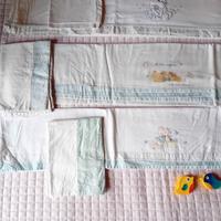Set tre lenzuola sopra con federa in cotone 