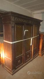 Libreria inizio '900 in legno con vetro dell'epoca