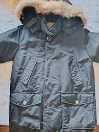 cappotto da uomo con  piume 