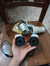4 telecamere videosorveglianza da testare/ ricambi