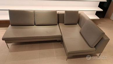 B&B ITALIA divano CHARLES in pelle Grigia