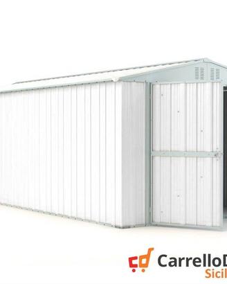 Box garage auto in Acciaio 327x611cm 19mq bianco